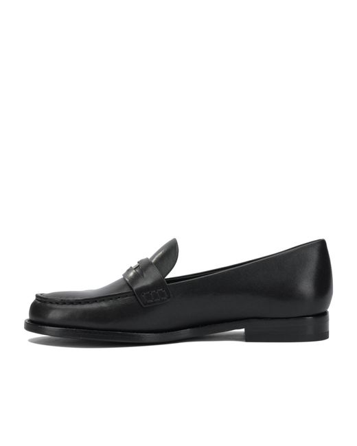 Tory Burch Black Round-Toe Loafers