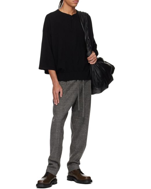 Fear Of God Black Elastic Waist Casual Pants for men