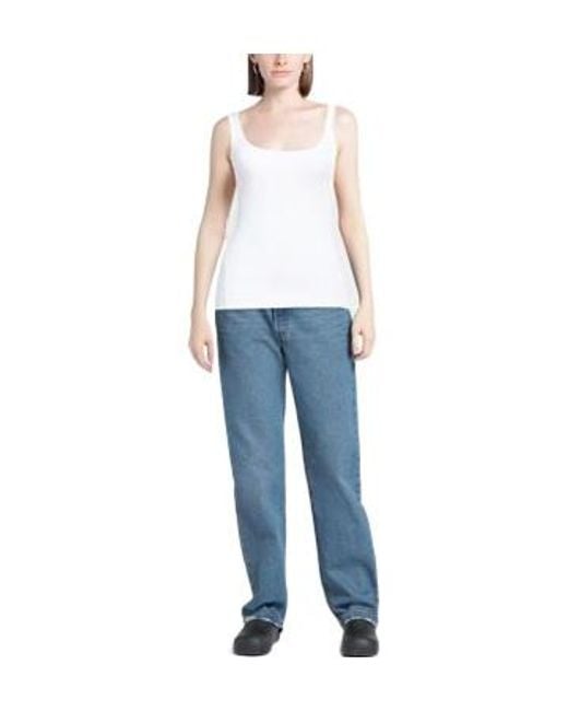 Rag & Bone Blue Square-Neck Thin-Strap Tank To