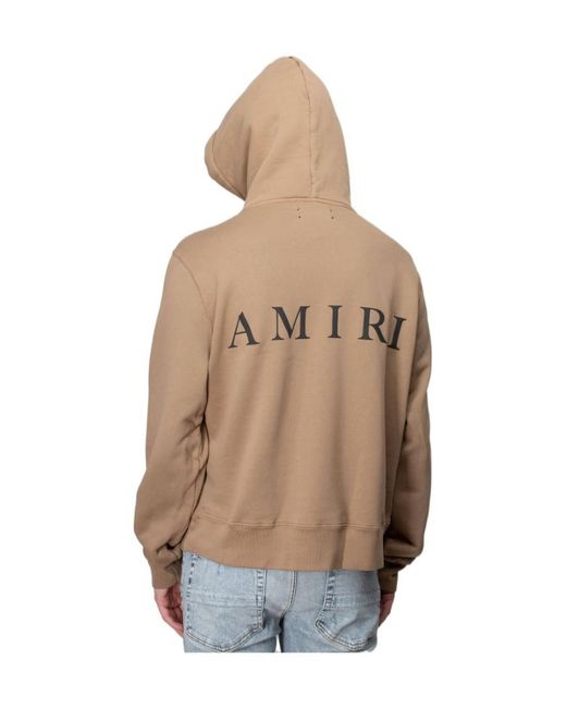 Amiri Natural Logo-Print Cotton Hoodie for men
