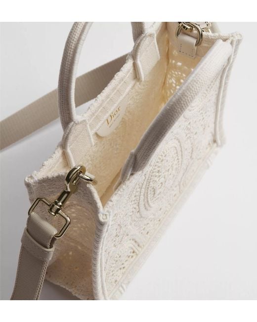 Dior Natural Mini Book Tote With Strap
