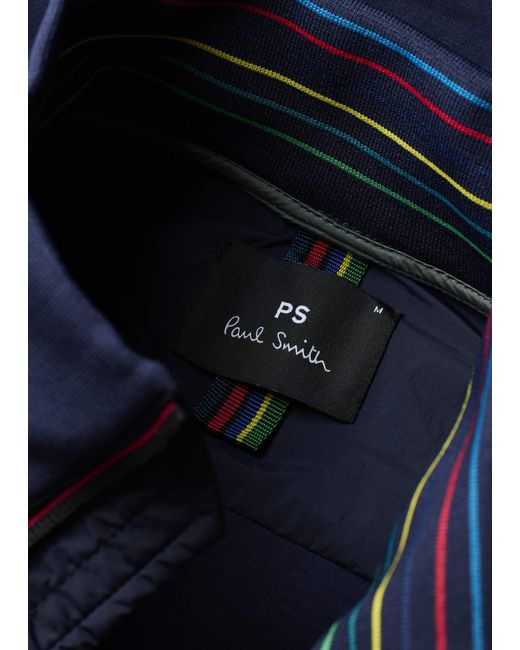 Paul Smith Blue Ps Paul Smith Quilted Front Jacket for men