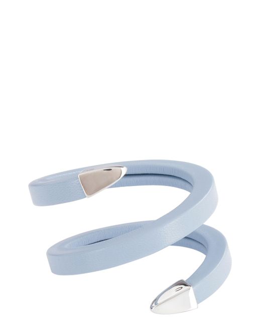 Bottega Veneta Blue Spiralled Wrist Cuff