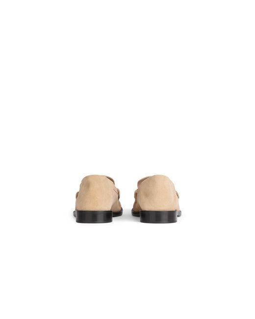 Balmain Natural Sync Suede Leather Loafers for men