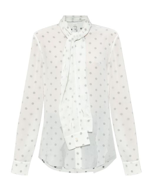 Acne White Layered Blouse