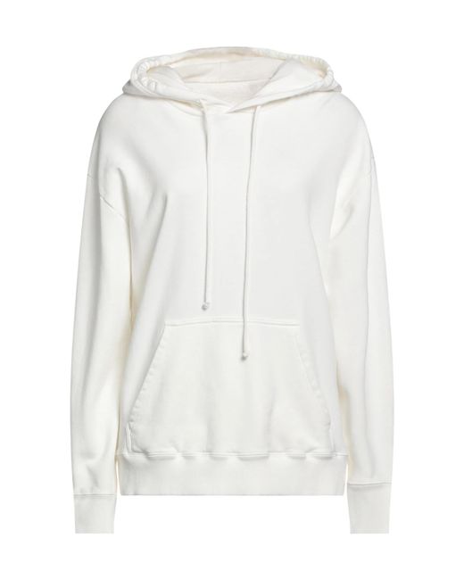 MM6 by Maison Margiela White Minimalist Solid Color Hoodie