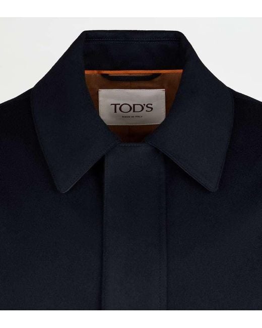 Tod's Blue Flap-Pocket Coat for men