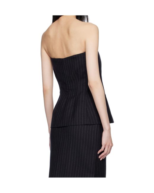 Co. Black Tailored Bustier Top