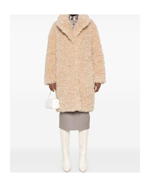 Stand Studio Natural Camille Cocoon Long Sleeved Coat