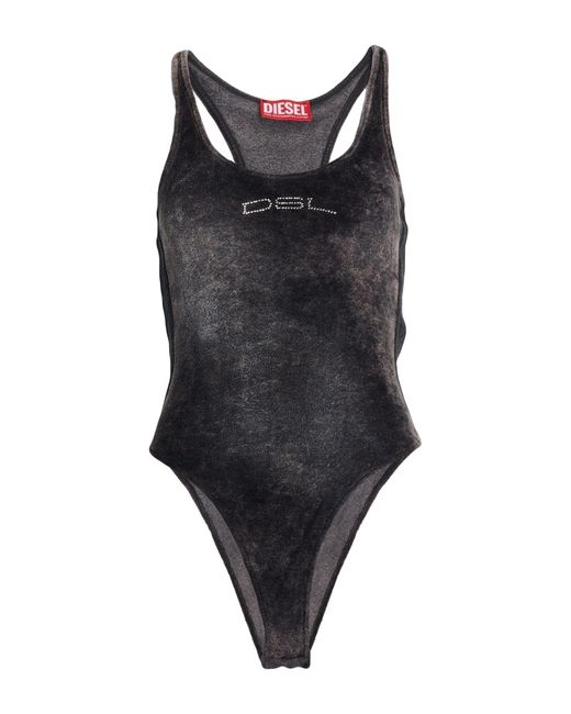 DIESEL Black Minimalist Solid Color Sleeveless Top