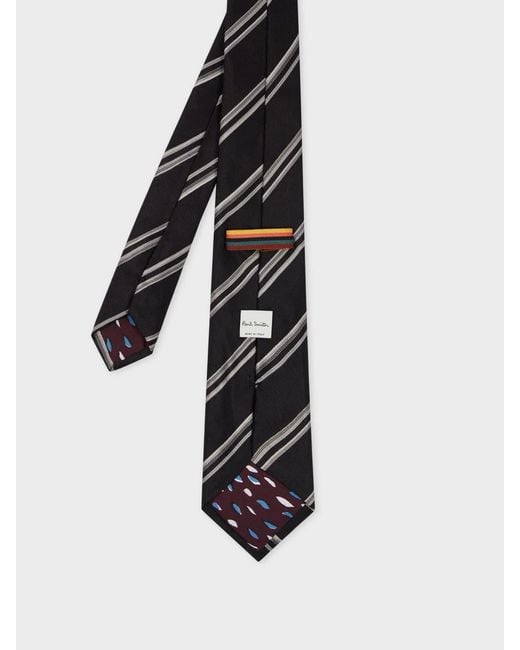 Paul Smith Black Striped Tie for men