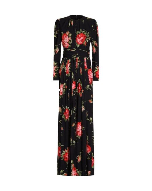 Dolce & Gabbana Black Long-Sleeved Dress