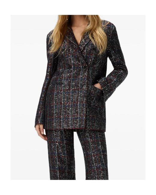 Missoni Black Sequin-Embellished Tartan Blazer