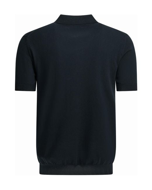 Baracuta Black Short-Sleeve Polo Shirt for men
