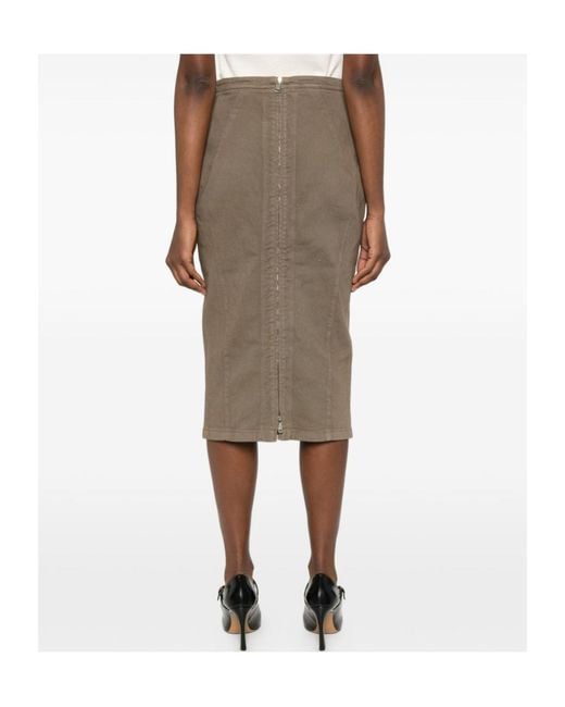 N°21 Brown Midi Pencil Skirt