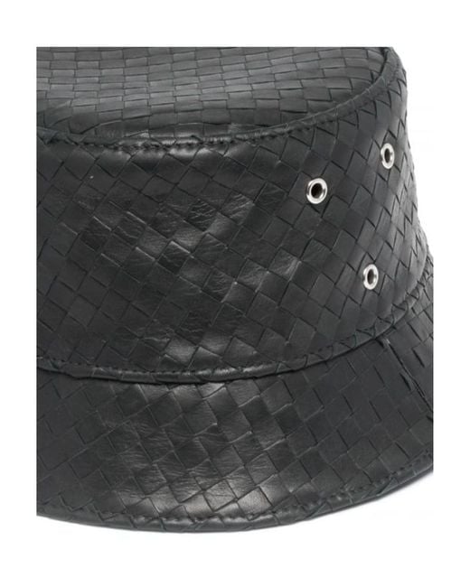 Bottega Veneta Black Intrecciato Bucket Hat