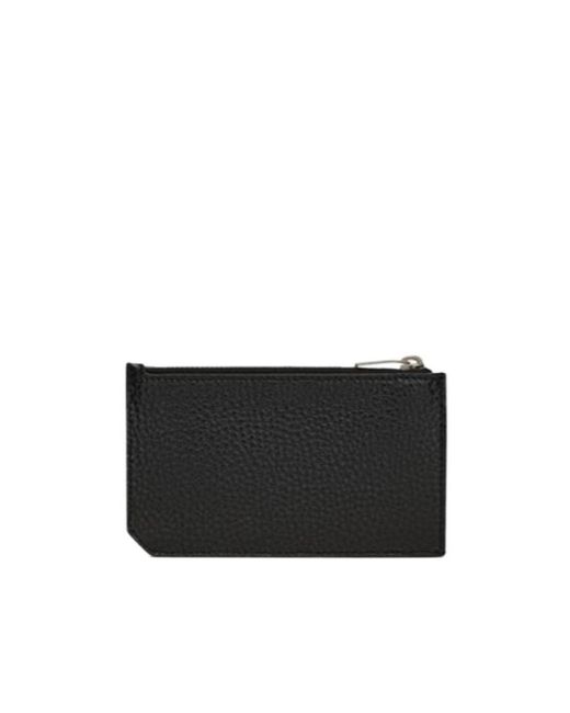Saint Laurent Black Tiny Cassandre Frangments Zipped Card Case for men