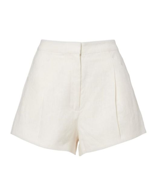 Posse White Linen Shorts