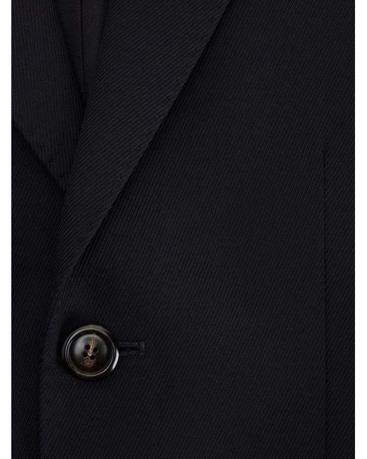 AMI Black V-Neck Single-Breasted Blazer
