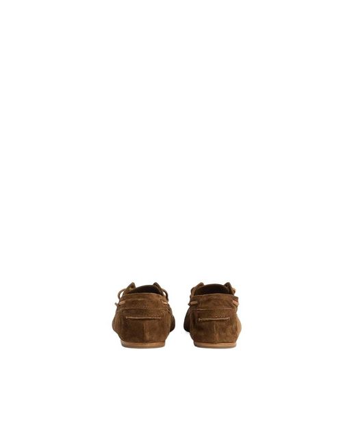 DSquared² Brown College Lace-Up Flat Shoes