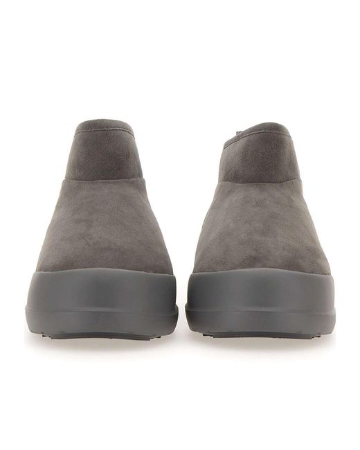 Moon Boot Gray Luna Logo Debossed Slip-On Boots for men