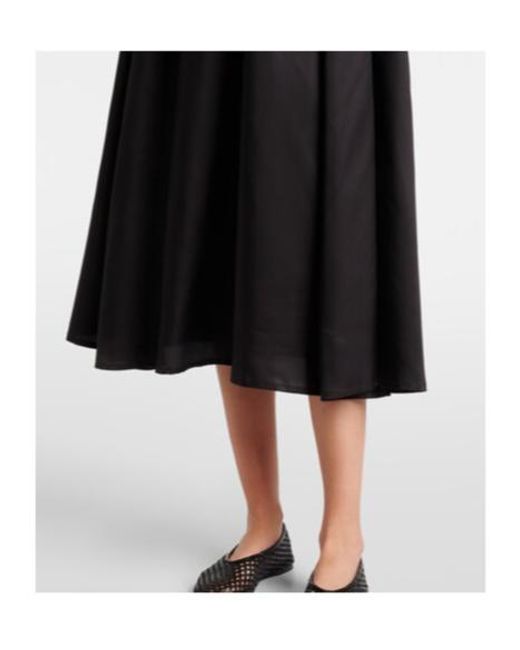 Comme des Garçons Black Ruffled Wool Midi Dress