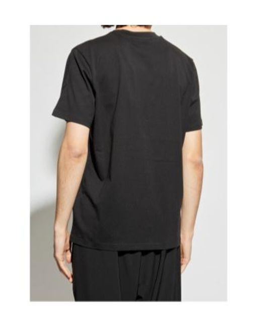 Moncler Black Logo Printed Crewneck T-Shirt for men