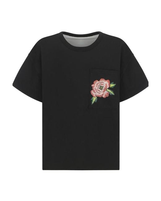 KENZO Black 'France Japan' Relaxed Reversible T-Shirt