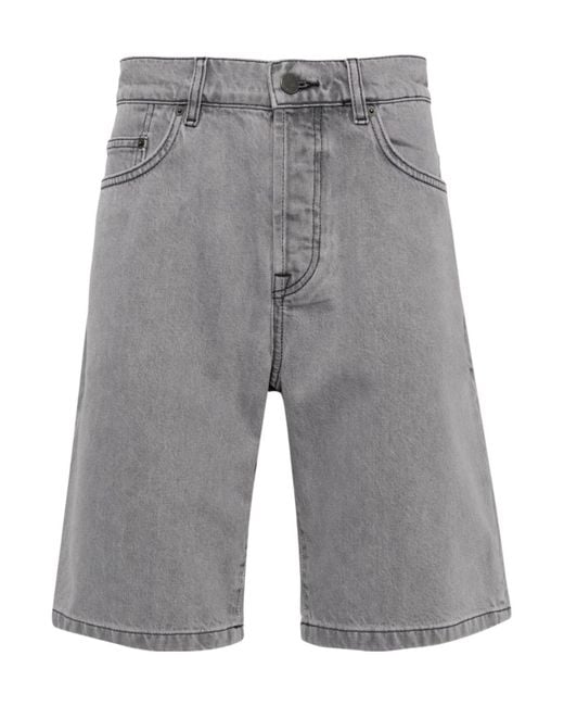 IRO Gray Belt-Loop Denim Shorts