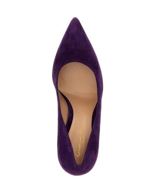 Gianvito Rossi Purple Gianvito Pointed Toe Pumps