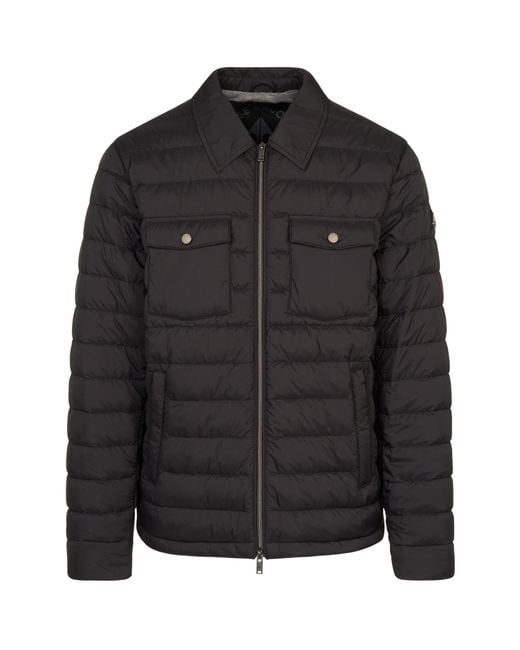 Moose Knuckles Black Air Down Ashton Overshirt for men