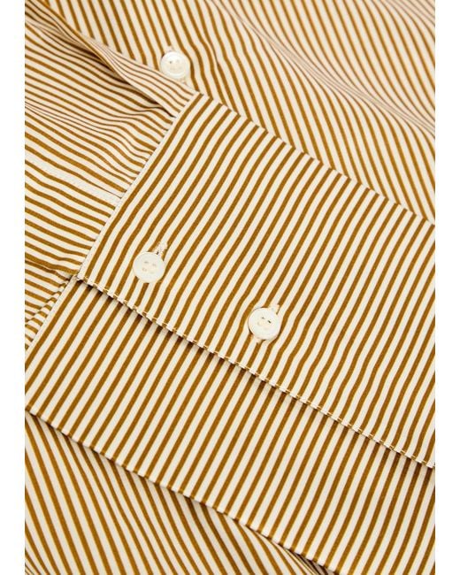 Citizens of Humanity Natural Striped Cotton And Silk-Blend Shirt