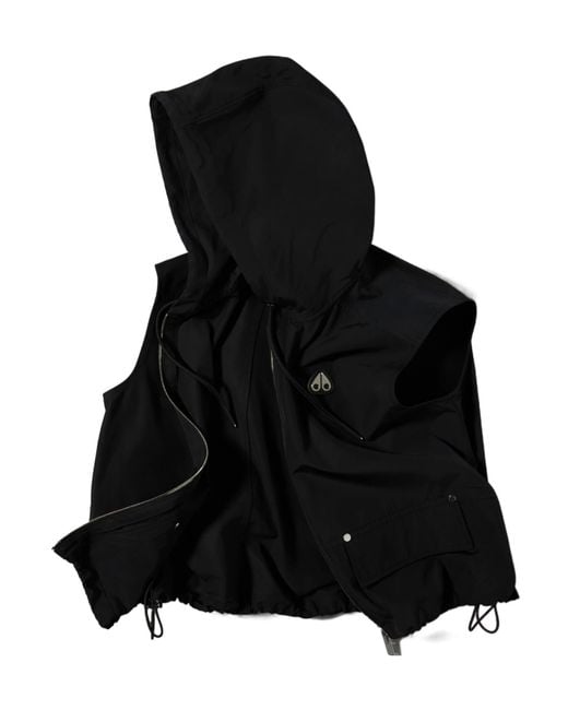Moose Knuckles Black Elevate Hooded Vest