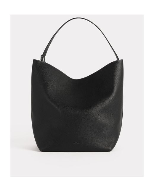 Totême  Black Totême Belt Detailed Tote Bag