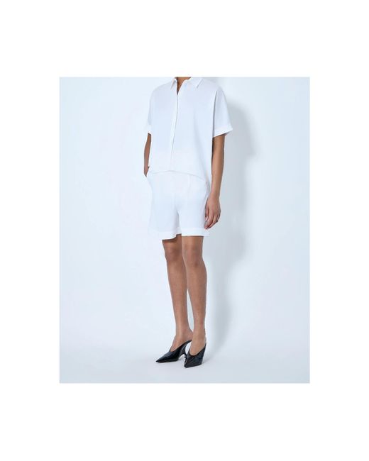 Max Mara Blue Bchpittura Asymmetric Short-Sleeve Shirt