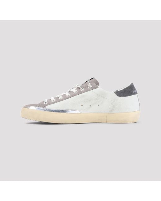 Golden Goose Deluxe Brand White Super Star Lace-Up Sneakers for men