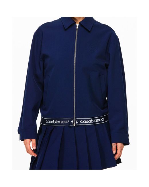 Casablanca Blue Zipper Casual Jacket