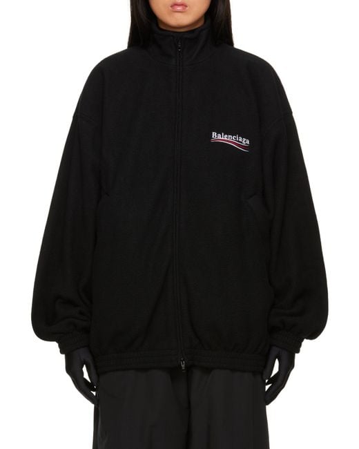 Balenciaga Black Political Campaign Zip-Up Jacket for men
