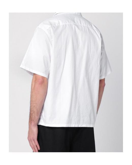 Prada White Short-Sleeved Button-Up Shirt for men