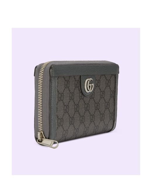 Gucci Gray Gg-Logo Print Wallet for men