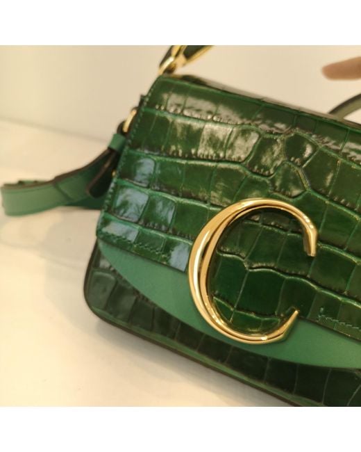 Chloé Green Chloé C Mini Crossbody Bag