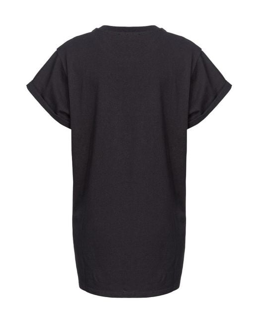 Pinko Black Logo Printed Crewneck T-Shirt
