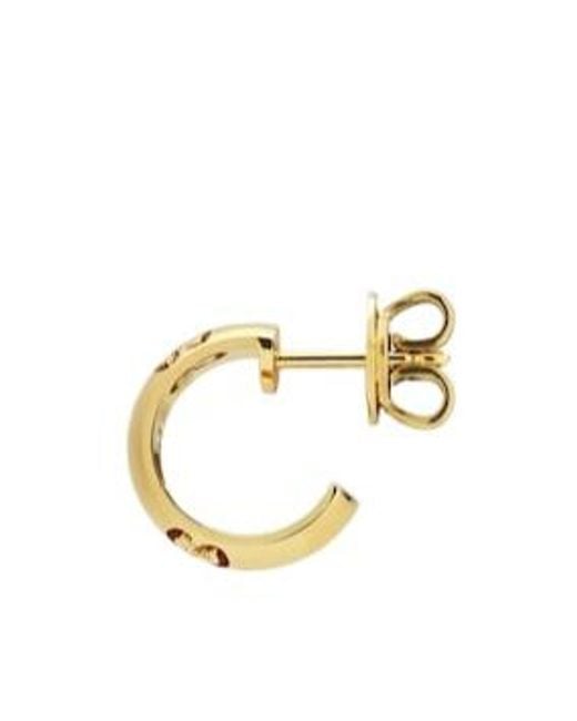 Gucci Metallic Icon 18K Gg Hoop Earrings