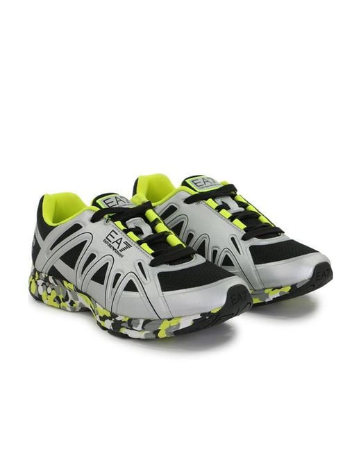 EA7 Green Logo Lace Up Casual Sports Shoes for men