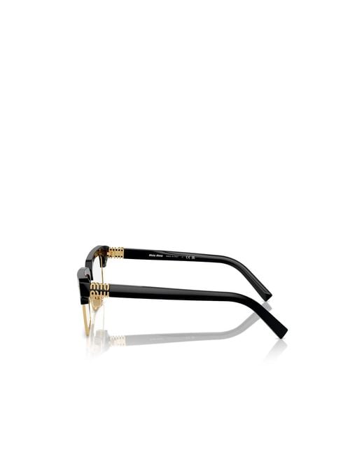 Miu Miu Metallic Eyewear Square Frame Glasses
