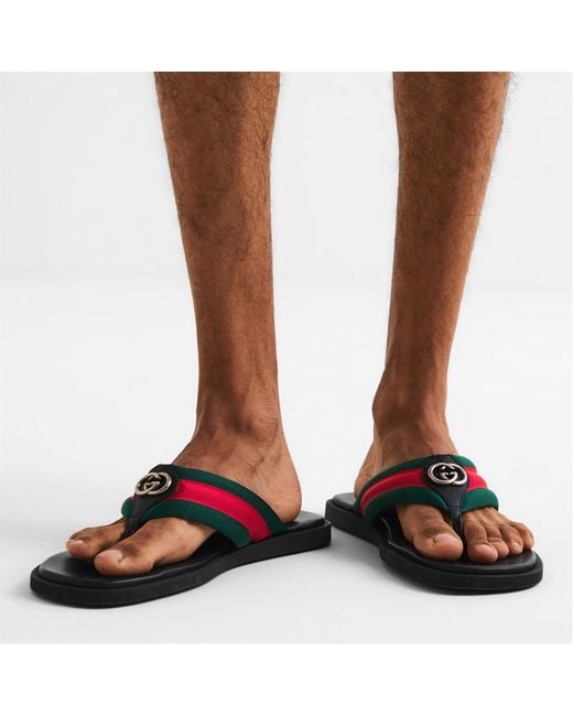 Gucci Multicolor Logo Flip-Flops for men
