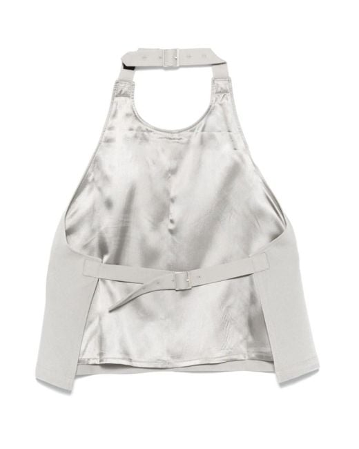Wardrobe NYC White Backless Halterneck Top