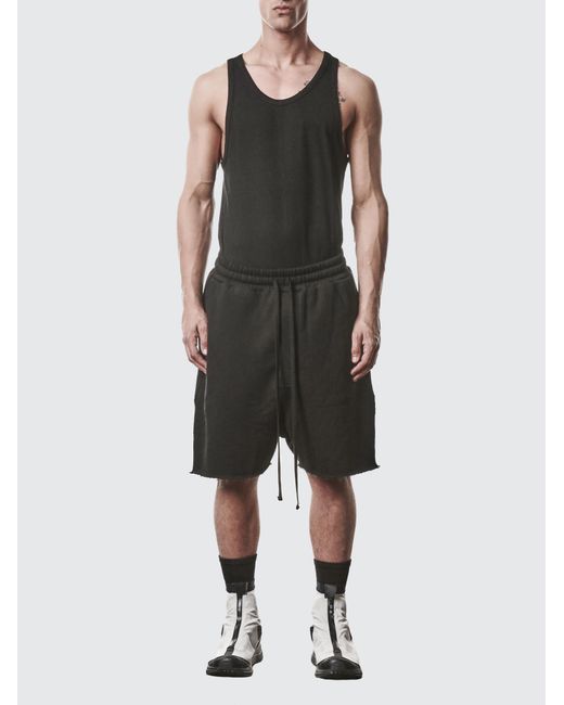 Thom Krom Black Strap Bermuda Shorts for men
