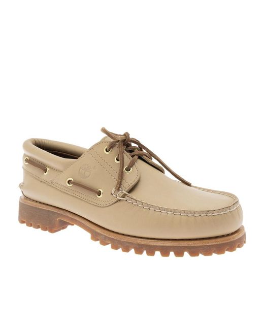 Timberland Natural Logo Patch Lace-Up Shoes for men