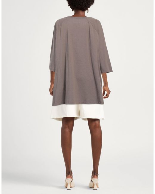 MM6 by Maison Margiela Brown Loose Short-Sleeve T-Shirt
